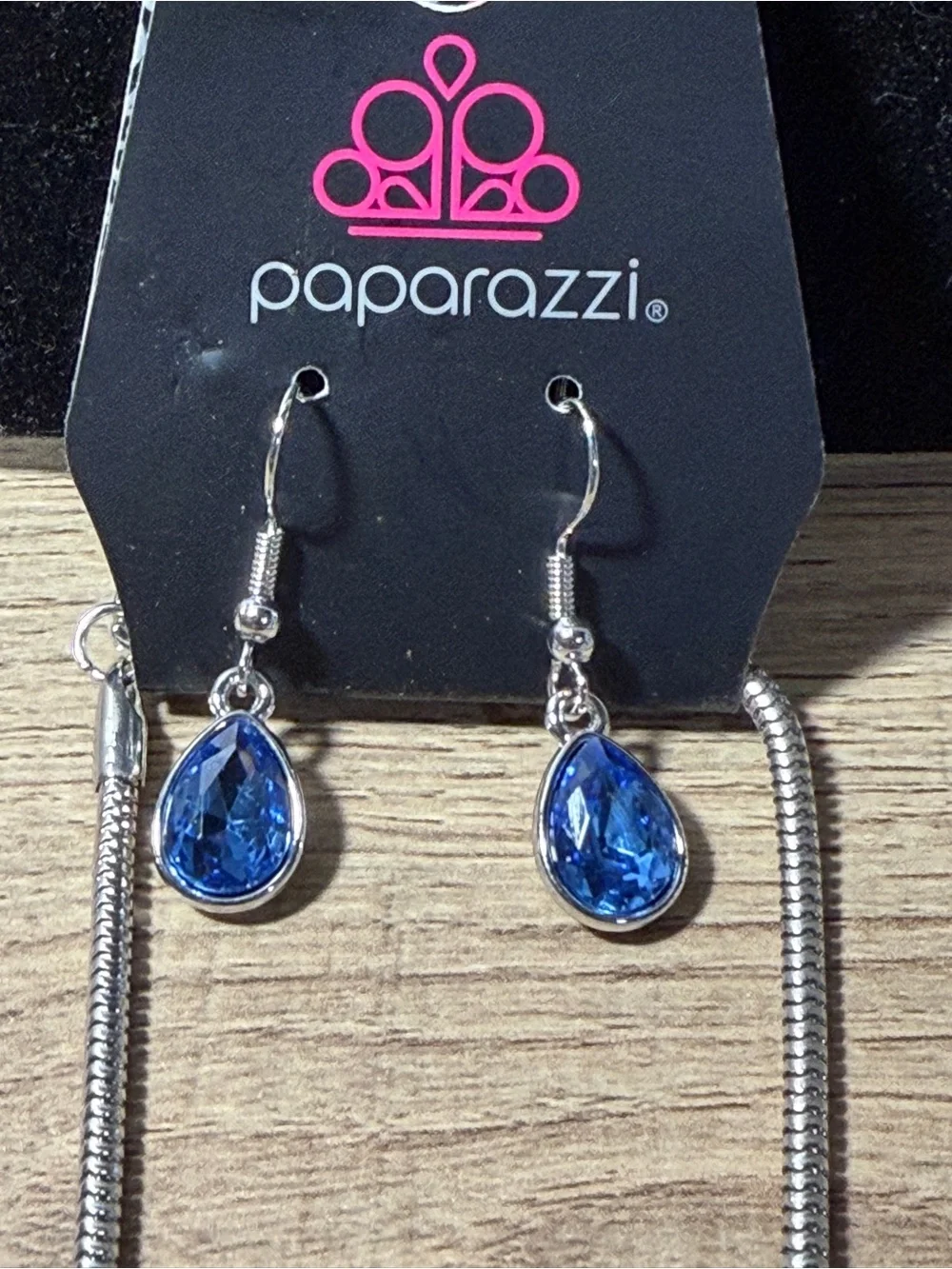 paparazzi Silver Heart Pendant Necklace with Blue and Red Accents - Picture 3 of 4